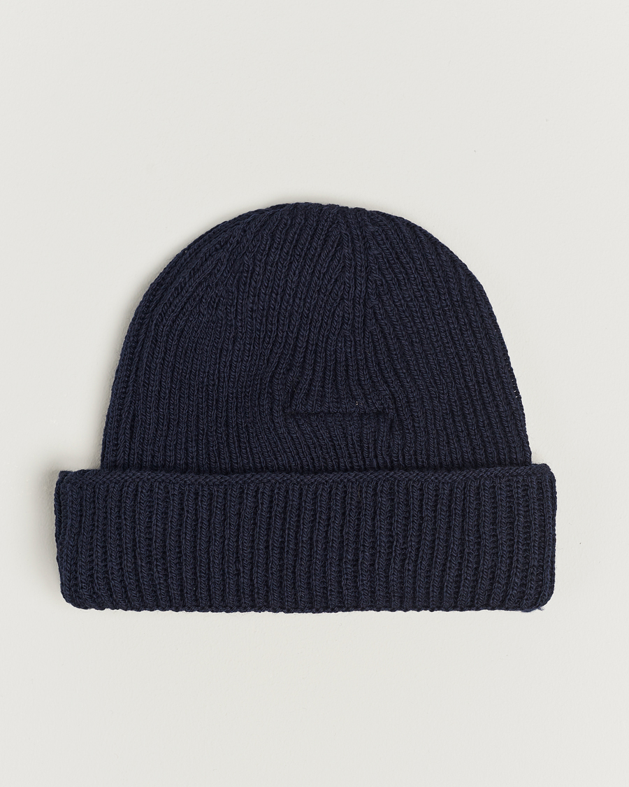 Men | Gloverall Fisherman Lambswool Beanie Navy | Gloverall | Fisherman Lambswool Beanie Navy