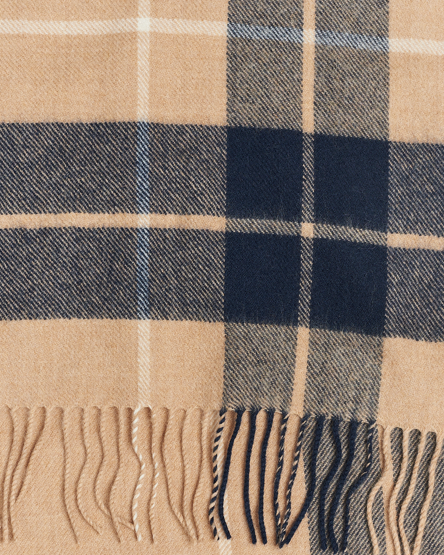 Men | Gloverall Lambswool Scarf Camel Check | Gloverall | Lambswool Scarf Camel Check