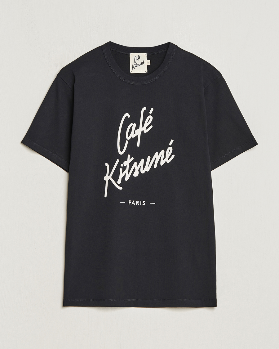 Café Kitsuné Crew T-Shirt Black at CareOfCarl.com