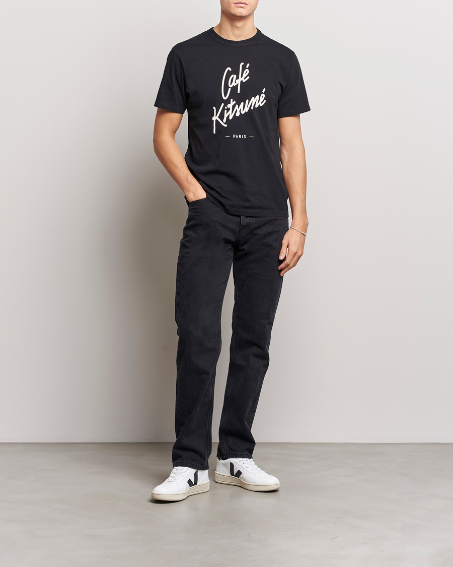 Men | T-Shirts | Café Kitsuné | Crew T-Shirt Black