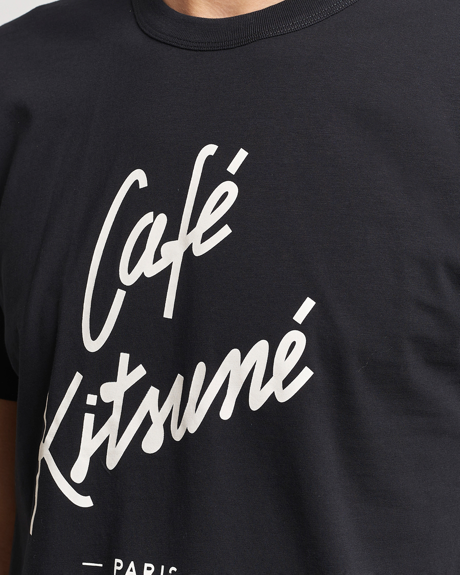 Men | T-Shirts | Café Kitsuné | Crew T-Shirt Black