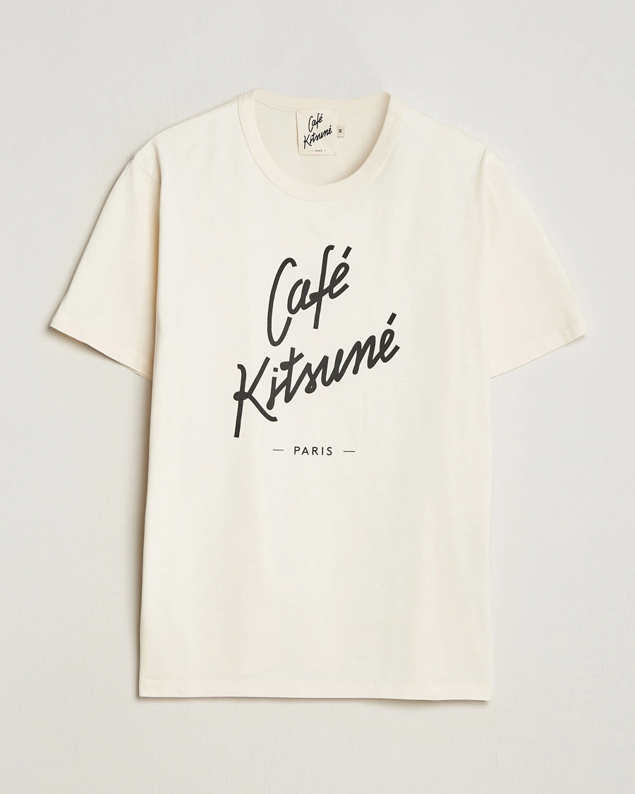 Men | T-Shirts | Café Kitsuné | Crew T-Shirt Latte