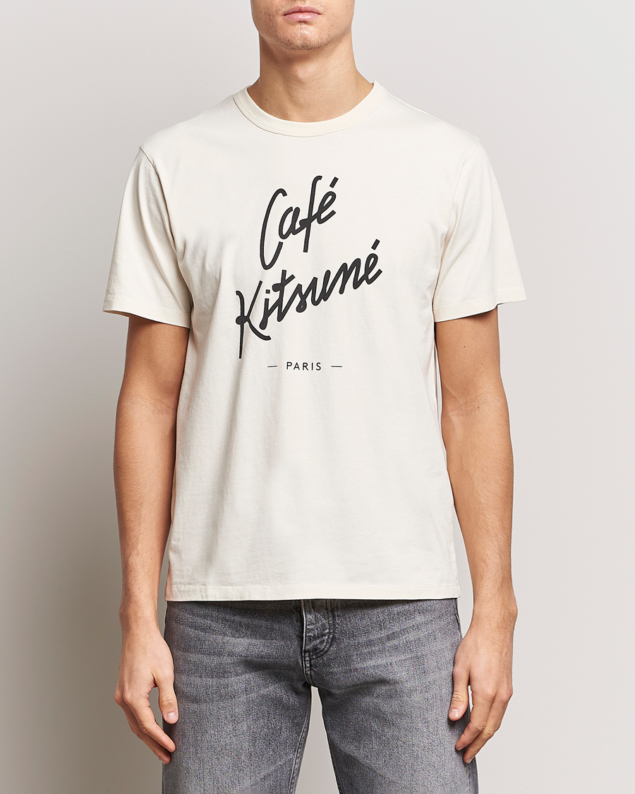Men | T-Shirts | Café Kitsuné | Crew T-Shirt Latte