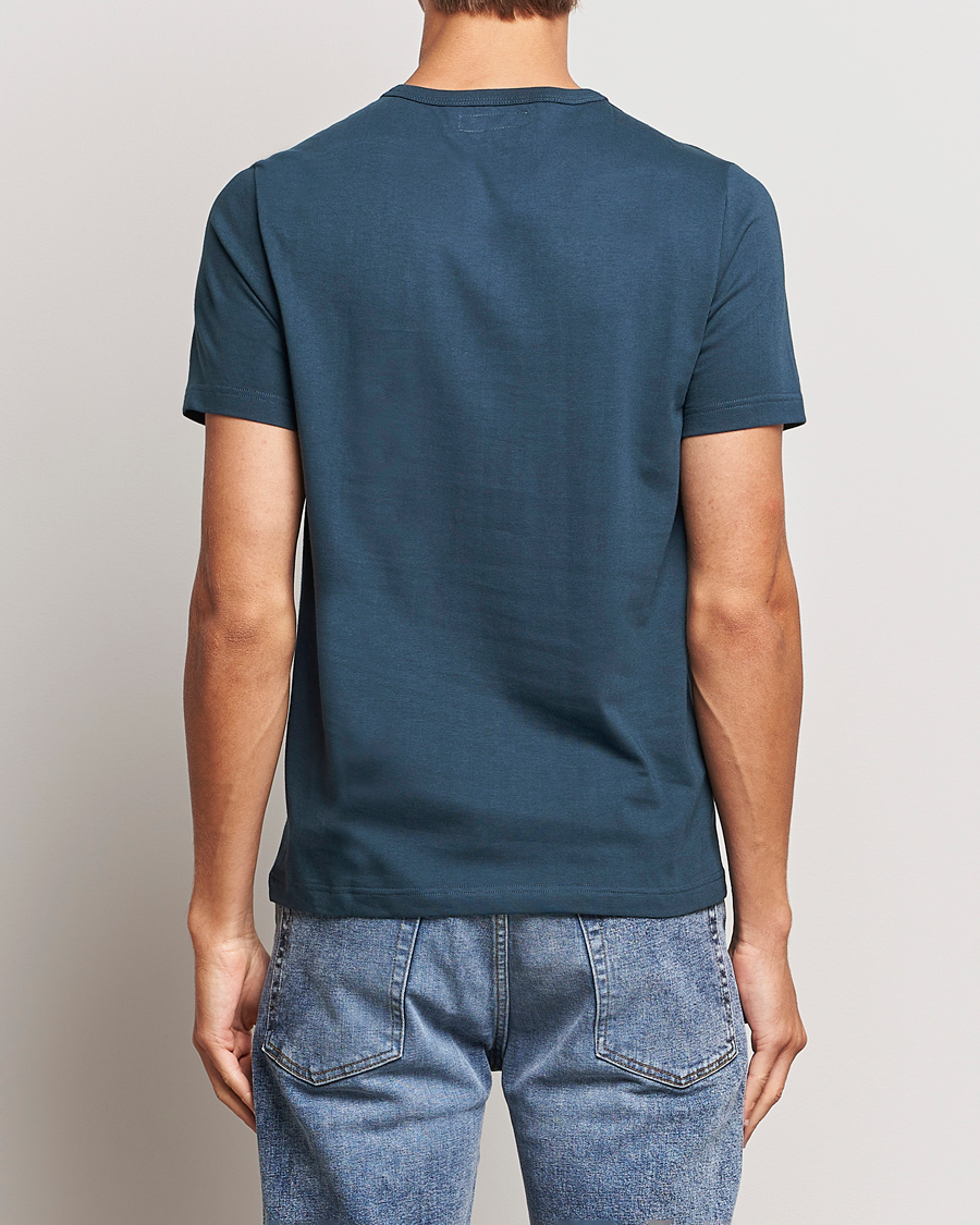 Men | T-Shirts | Merz b. Schwanen | 1950s Classic Loopwheeled T-Shirt Mineral Blue