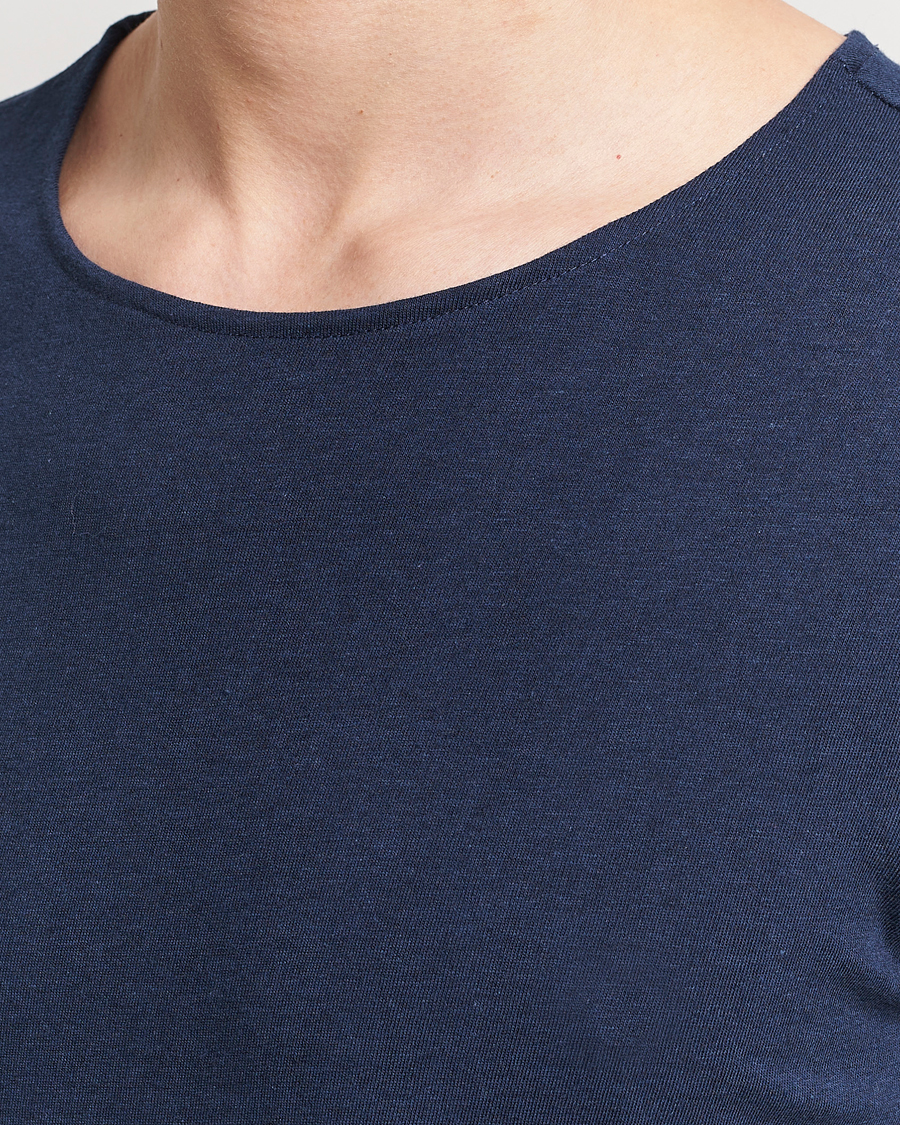 Men | T-Shirts | Merz b. Schwanen | 1920s Loopwheeled T-shirt Ink Blue