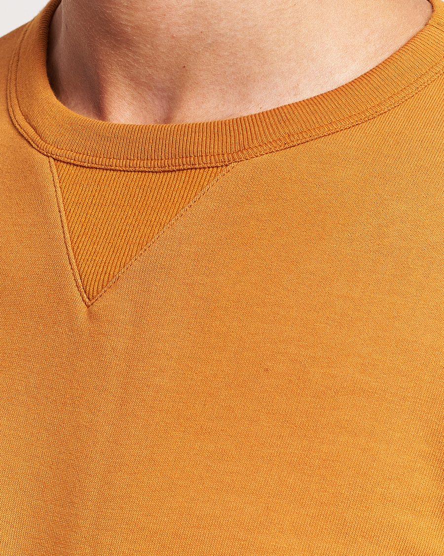 Men | Sweaters & Knitwear | Merz b. Schwanen | Organic Cotton Crew Neck Sweatshirt Desert Sun