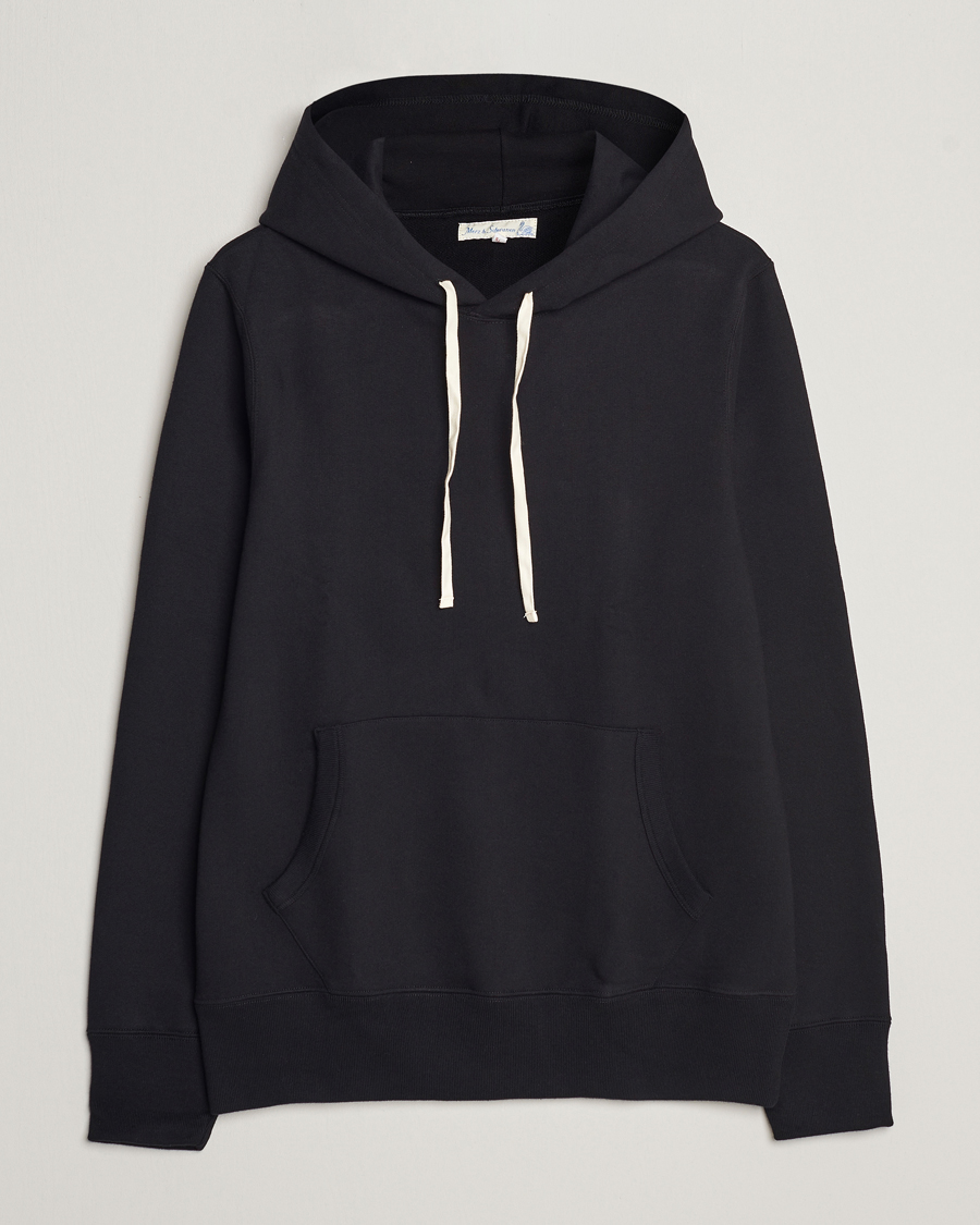 Merz b. Schwanen Cotton Loopwheeled Hoodie Black at CareOfCarl.com