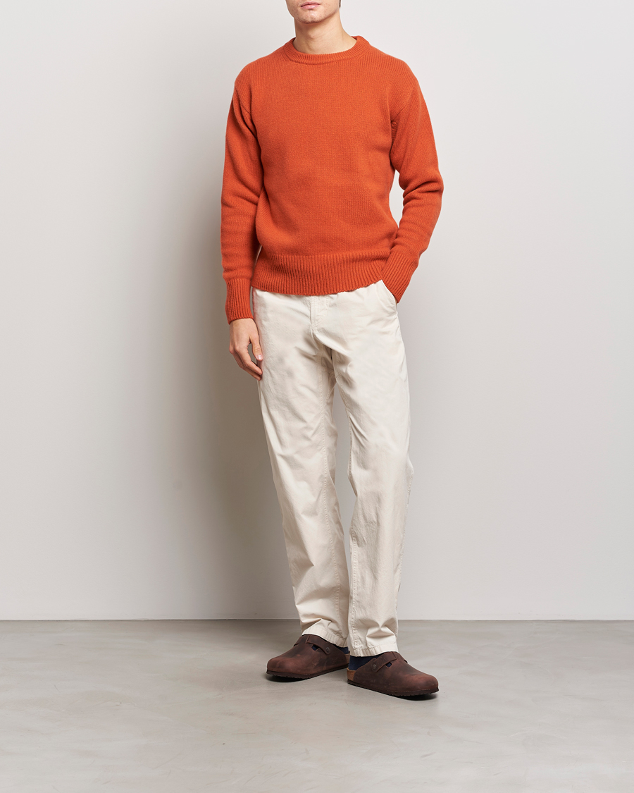 Men | Sweaters & Knitwear | Merz b. Schwanen | Cashmere/Merino Pullover Rust
