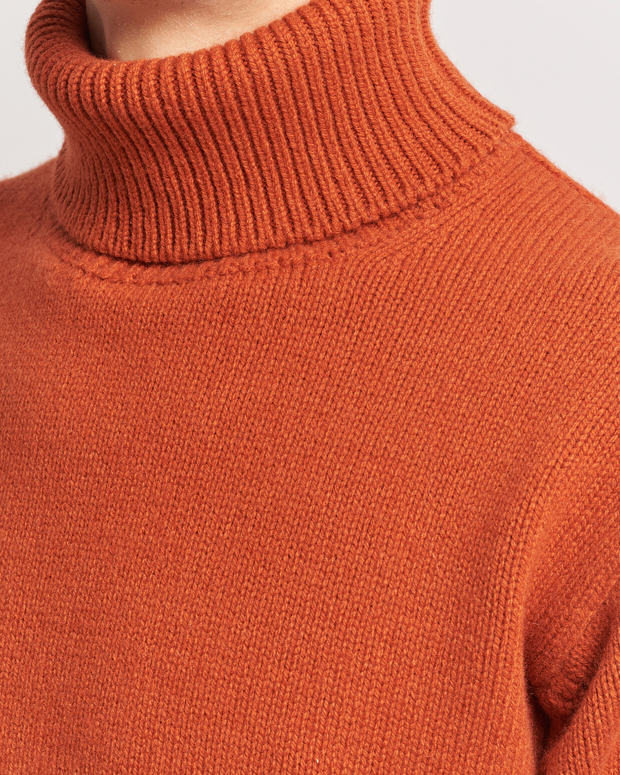 Men | Sweaters & Knitwear | Merz b. Schwanen | Cashmere/Merino Rollneck Rust