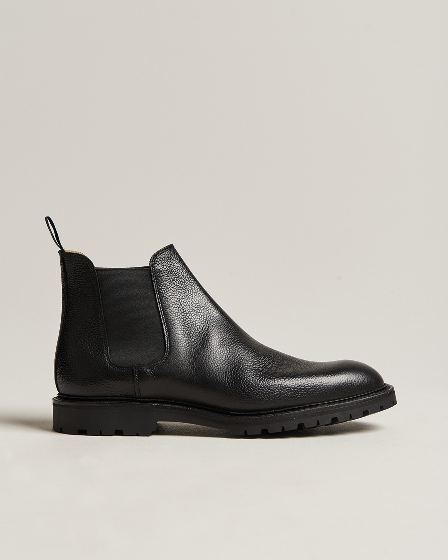 Men | Boots | Crockett & Jones | Chelsea 11 Black Calf Grained