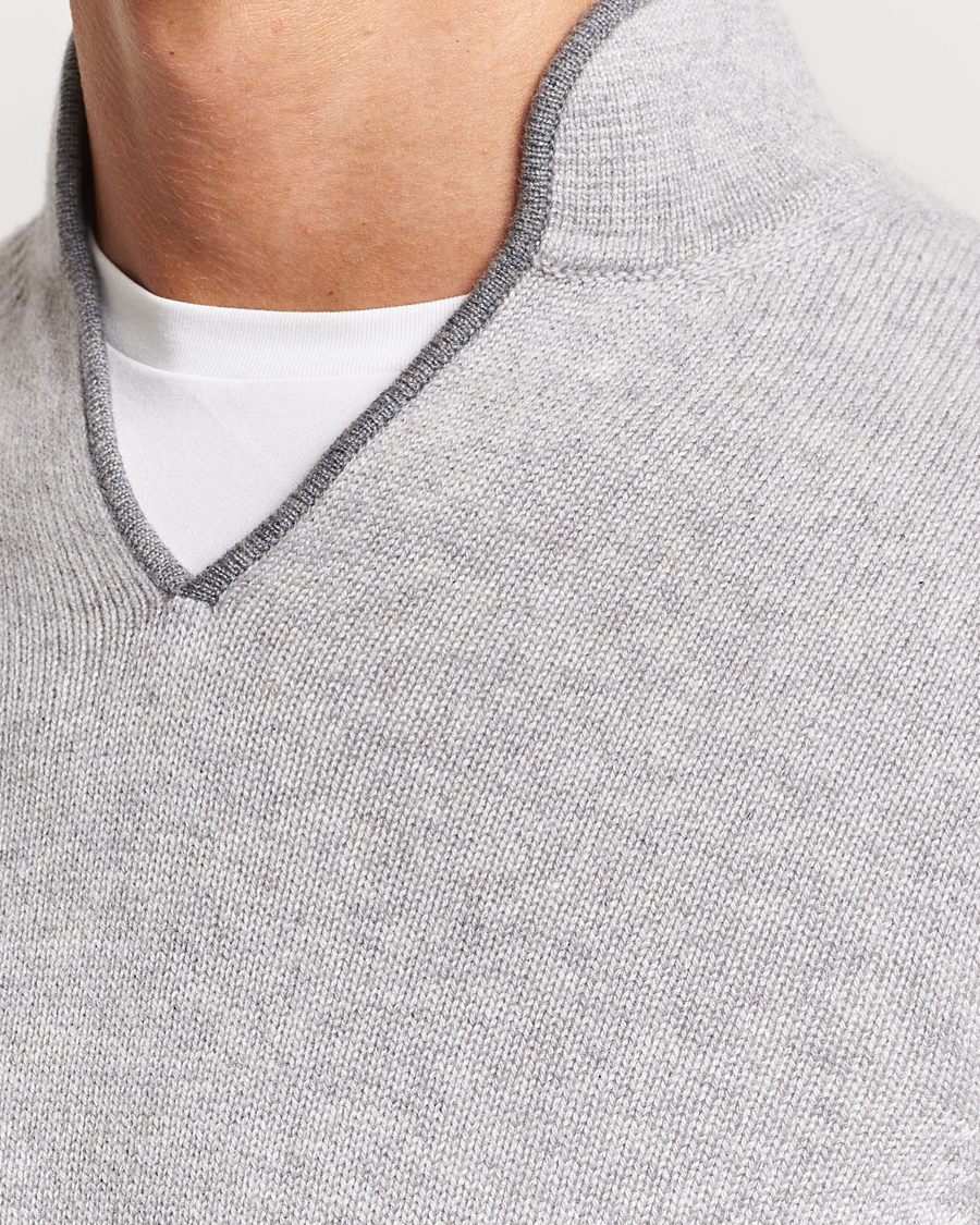 Men | Sweaters & Knitwear | SEASE | Ellen Cashmere Pullover Pearl Grey