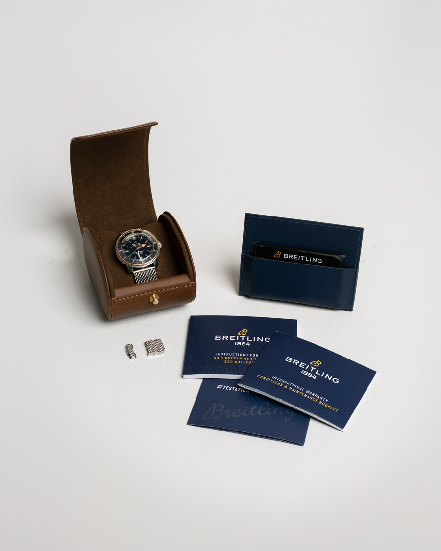 Men | Breitling Pre-Owned Superocean Heritage 42 UB2010 Steel Black | Breitling Pre-Owned | Superocean Heritage 42 UB2010 Steel Black