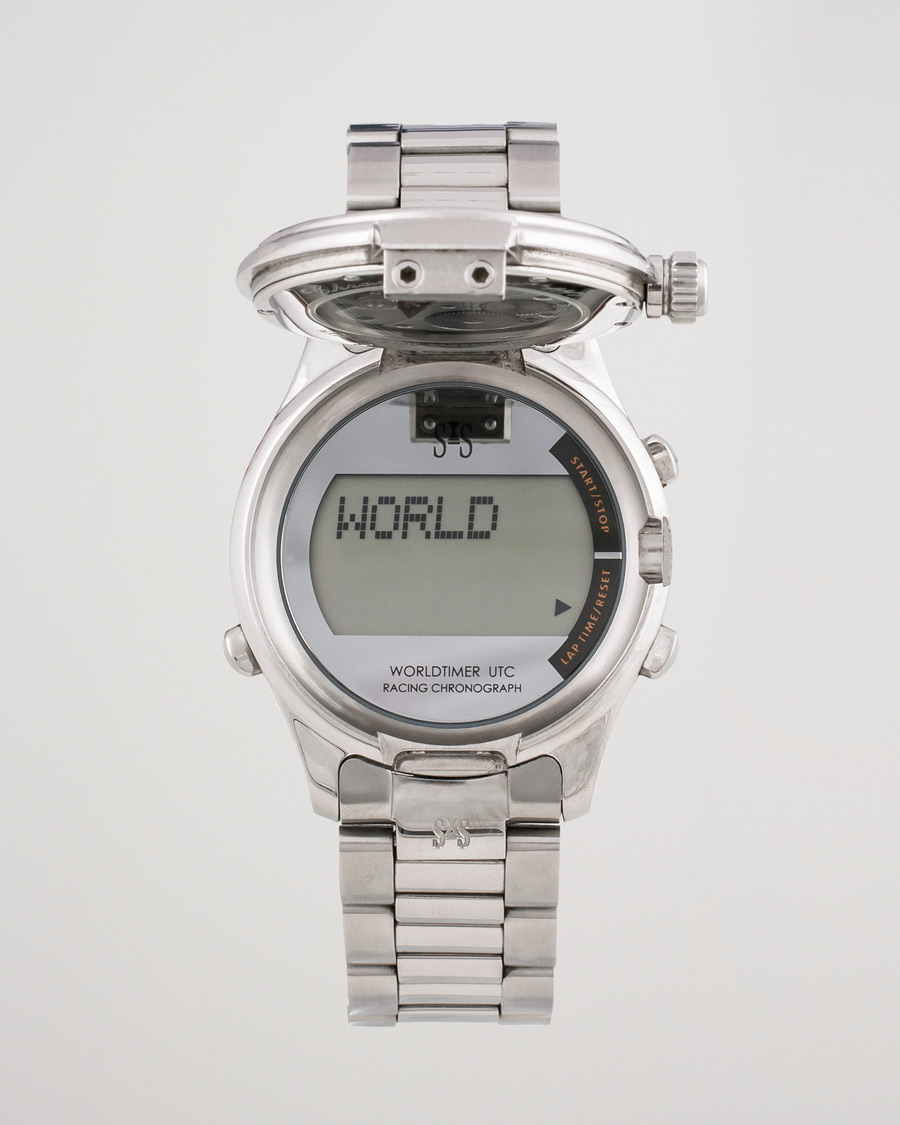 Men | Sjöö Sandström Pre-Owned Chronolink Worldtimer WT 6202 Steel White | Sjöö Sandström Pre-Owned | Chronolink Worldtimer WT 6202 Steel White