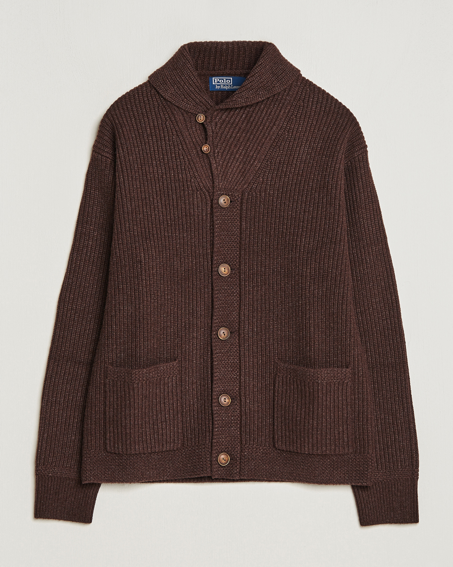 Men | Sweaters & Knitwear | Polo Ralph Lauren | Wool Knitted Sweater Bear Brown Heather