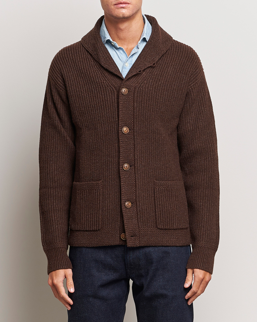 Men | Sweaters & Knitwear | Polo Ralph Lauren | Wool Knitted Sweater Bear Brown Heather