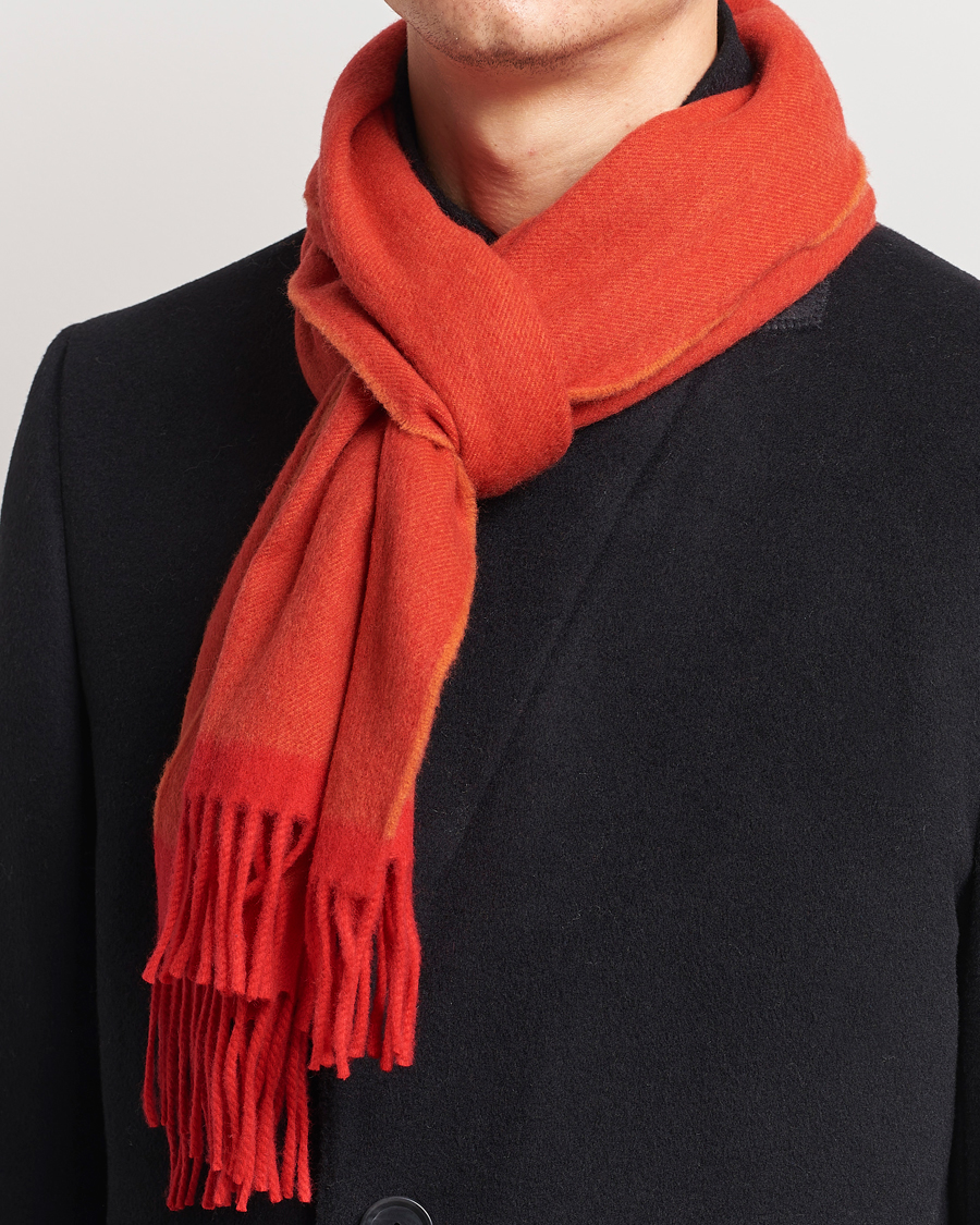 Men | Begg & Co Solid Board Wool/Cashmere Scarf Berry Military | Begg & Co | Solid Board Wool/Cashmere Scarf Berry Military