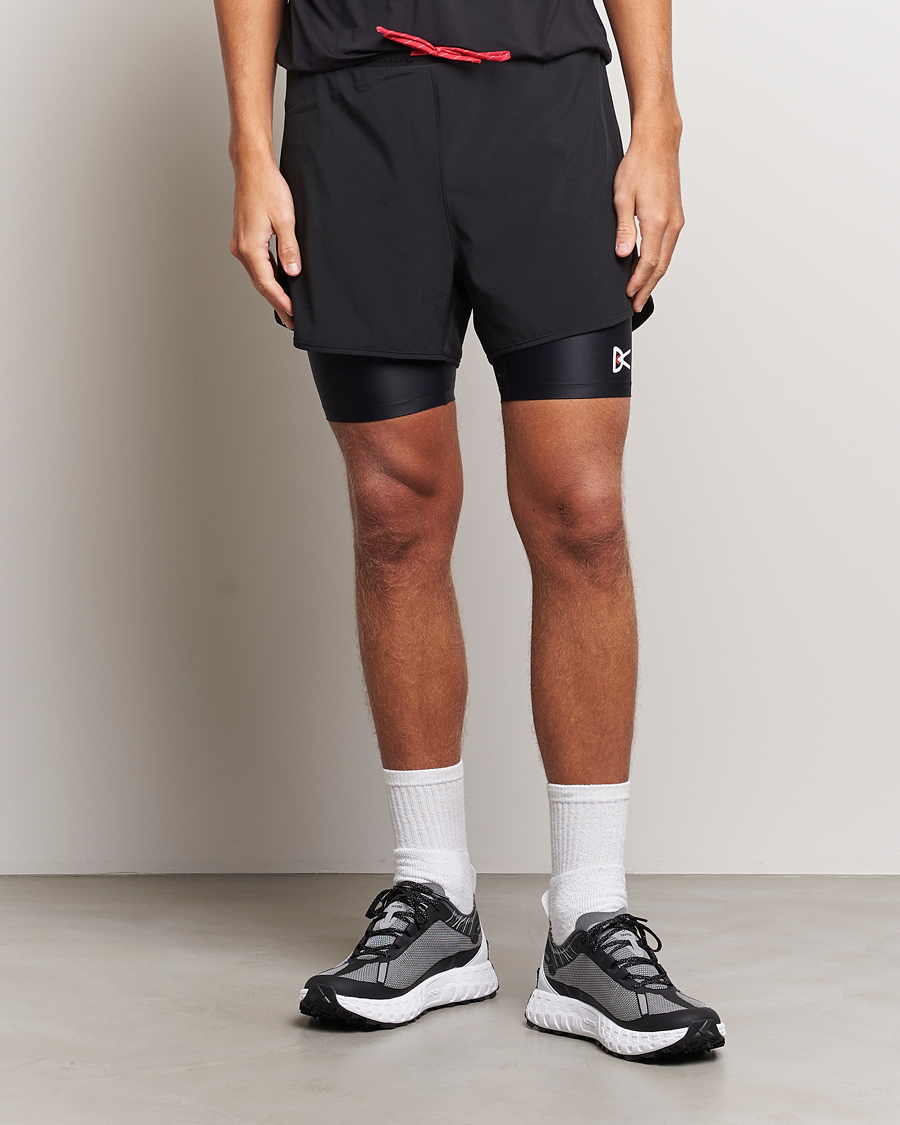 Men |  | District Vision | Layered Pocketed Trail Shorts Black