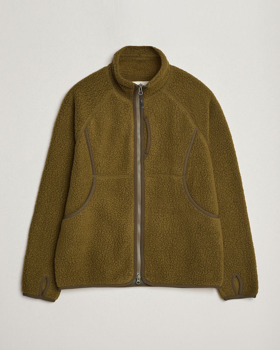 Men | Sweaters & Knitwear | Snow Peak | Thermal Boa Fleece Jacket Olive