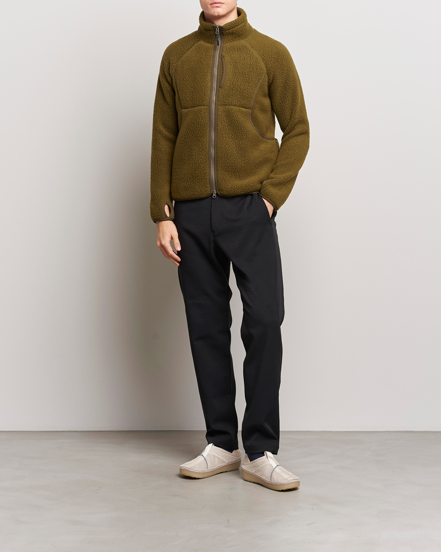 Men | Sweaters & Knitwear | Snow Peak | Thermal Boa Fleece Jacket Olive