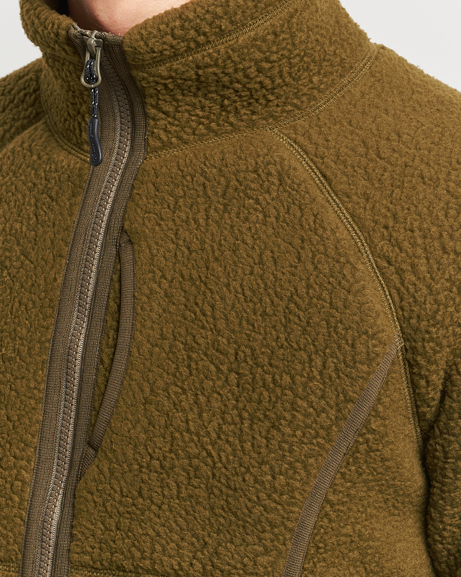 Men | Sweaters & Knitwear | Snow Peak | Thermal Boa Fleece Jacket Olive