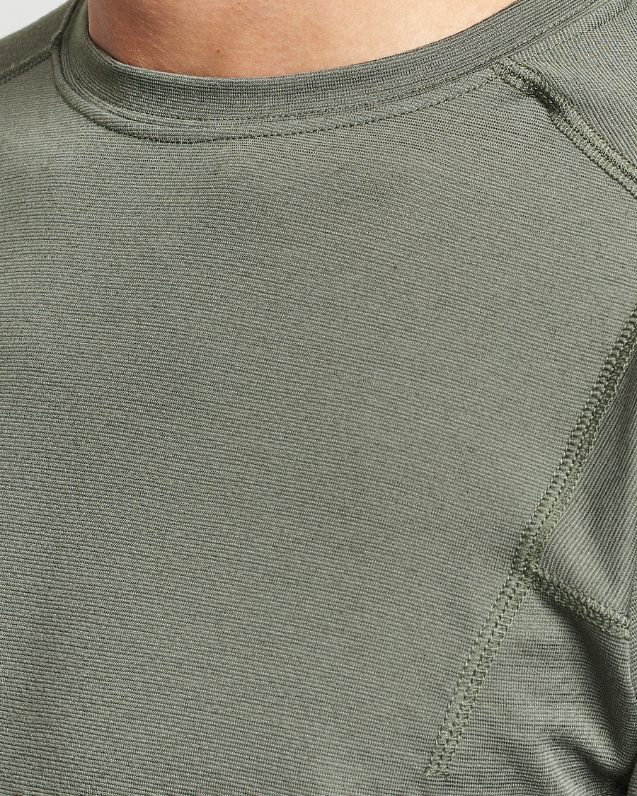 Men | T-Shirts | Snow Peak | Recycled Polyester/Wool Long Sleeve T-Shirt Olive