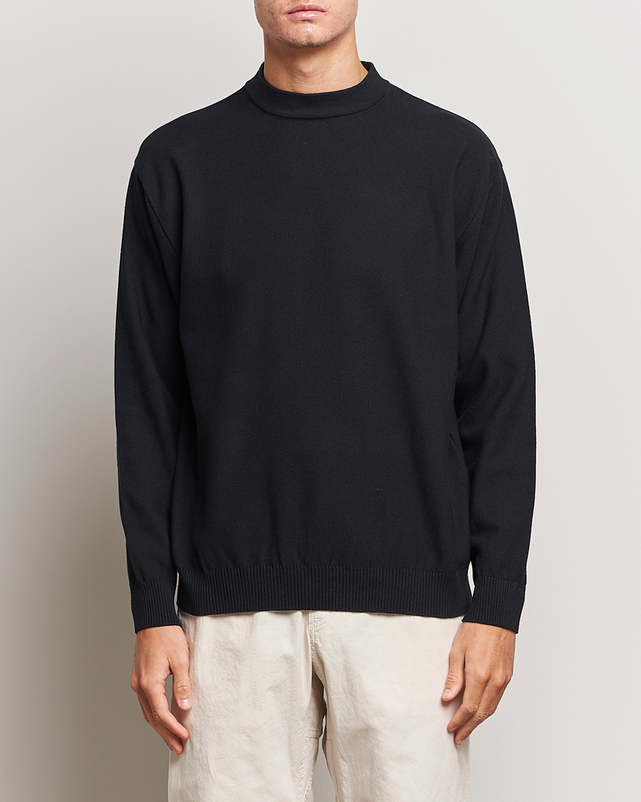 Men | Sweaters & Knitwear | Snow Peak | Cotton Blend Pullover Black