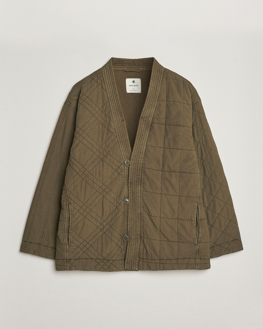 Men | Coats & Jackets | Snow Peak | Natural Dyed Quilted Jacket Olive