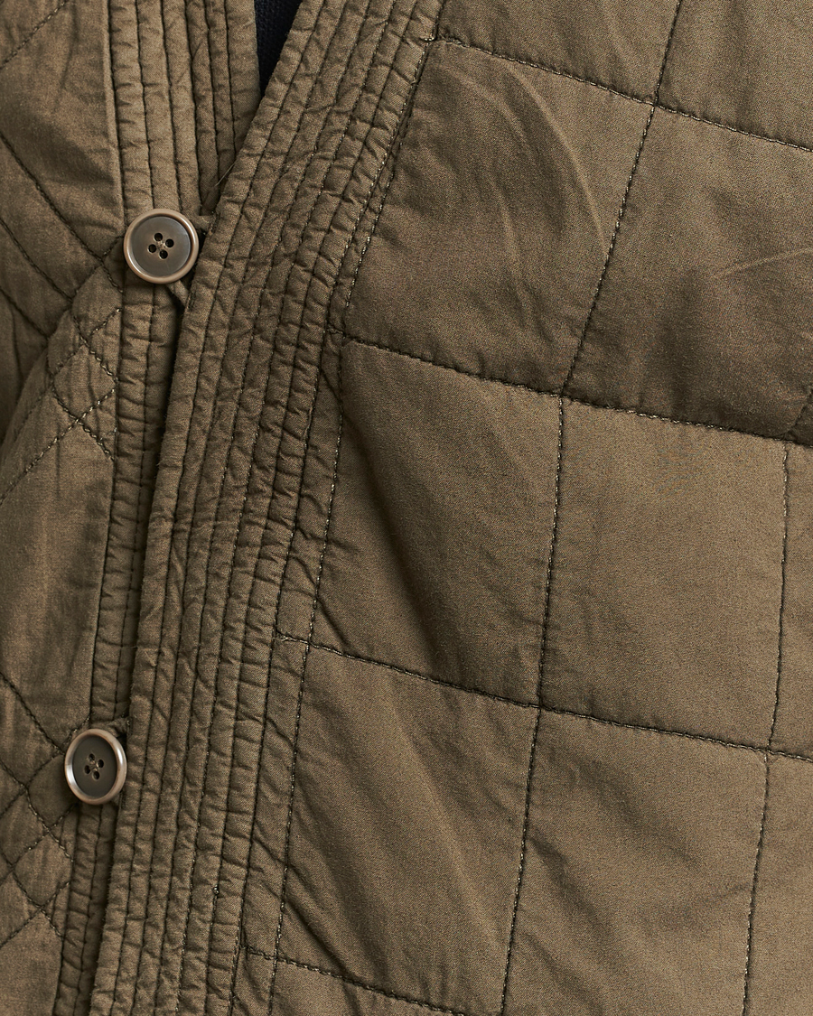 Men | Coats & Jackets | Snow Peak | Natural Dyed Quilted Jacket Olive