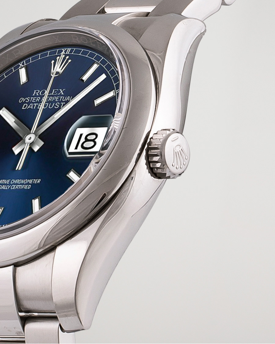 Men | Pre-Owned & Vintage Watches | Rolex Pre-Owned | Datejust 116200 Oystert Perpetual Steel Black Steel Blue