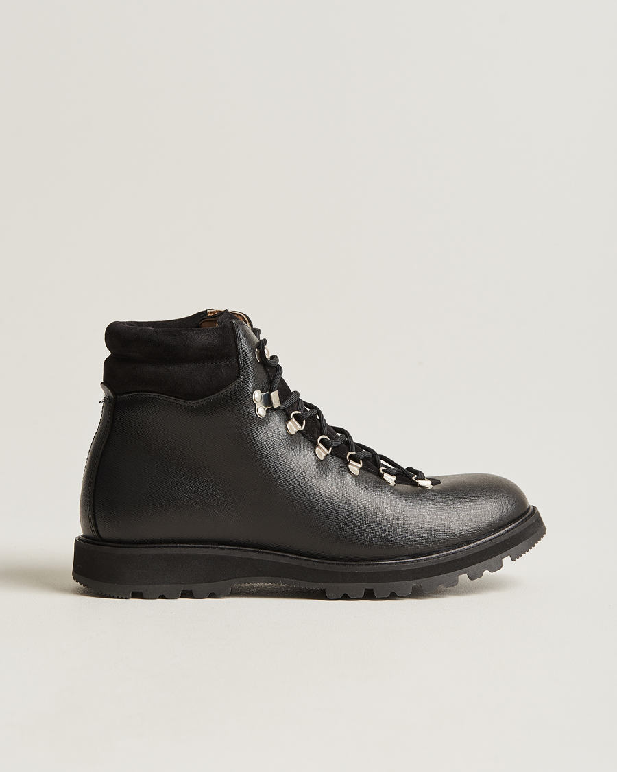 Men | Boots | Myrqvist | Duved II Laced Boot Black Grain Calf