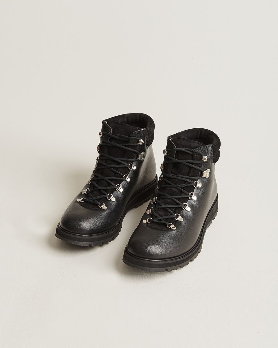 Men | Shoes | Myrqvist | Duved II Laced Boot Black Grain Calf