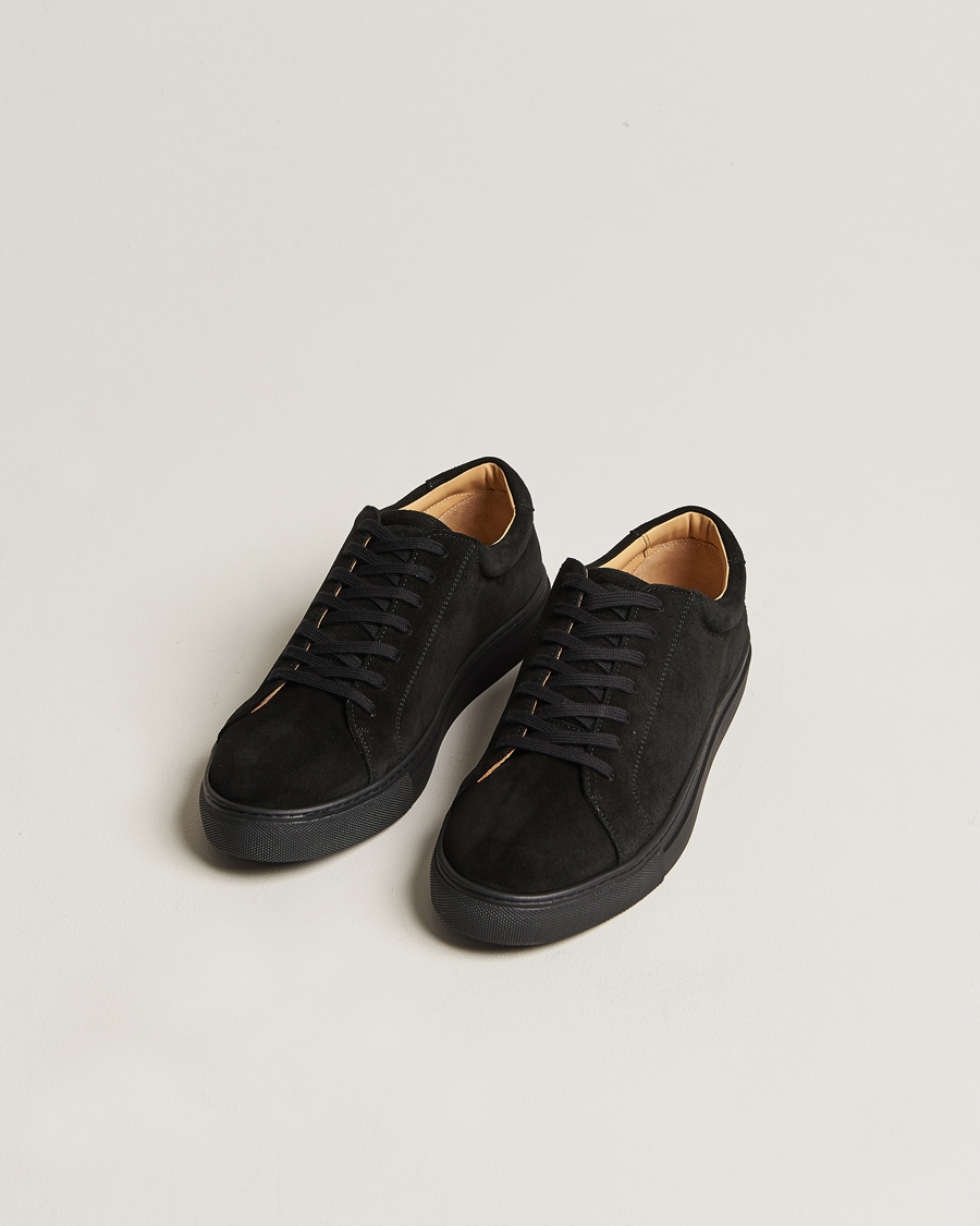 Men |  | Myrqvist | Oaxen Monochrome Sneaker Black Suede