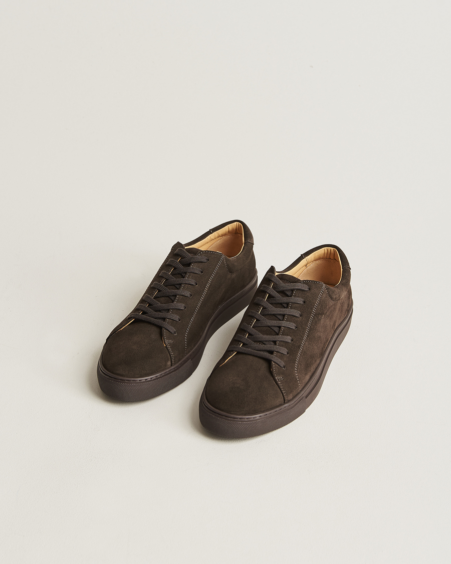 Men | Shoes | Myrqvist | Oaxen Monochrome Sneaker Dark Brown Suede