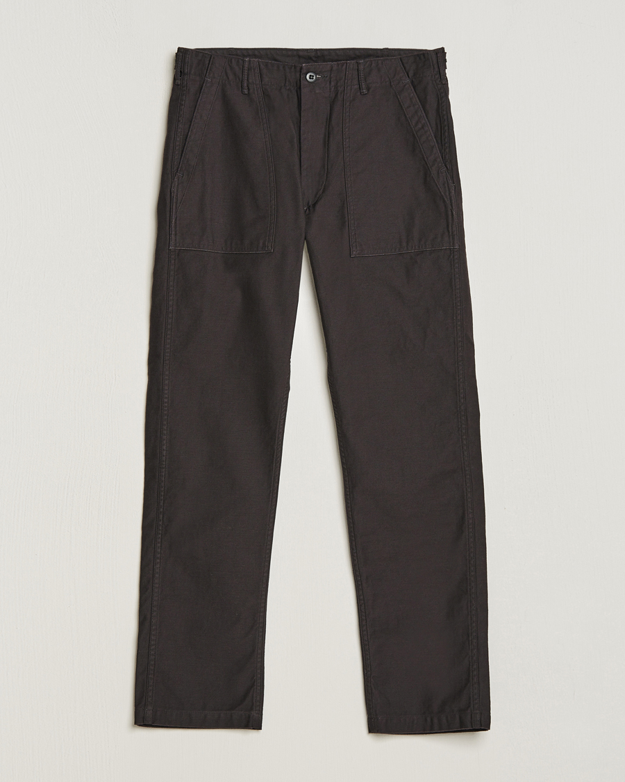 Men | Trousers | orSlow | Slim Fit Original Sateen Fatigue Pants Black