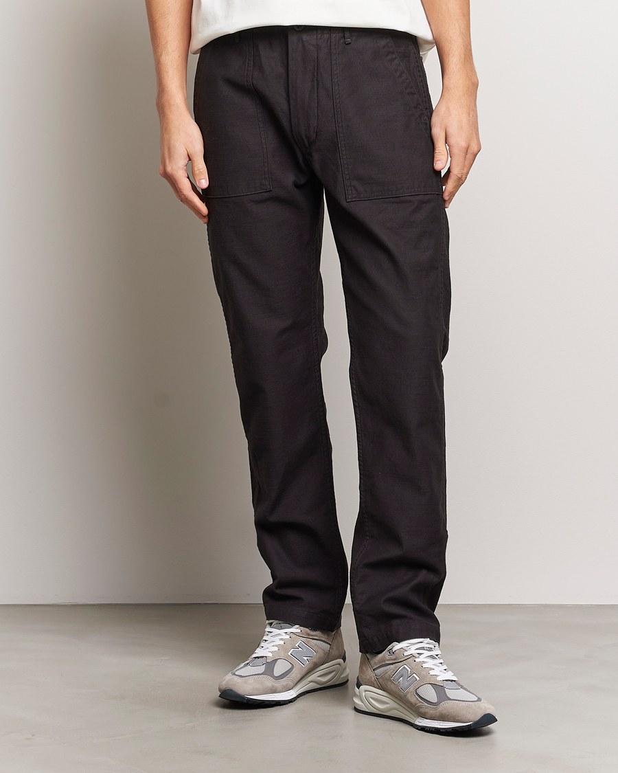 Men | Trousers | orSlow | Slim Fit Original Sateen Fatigue Pants Black