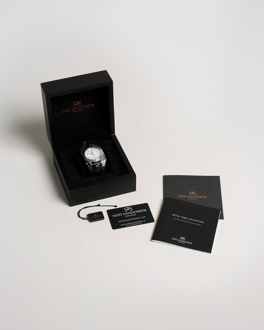 Men | Sjöö Sandström Pre-Owned Royal Steel Classic 41mm SS-1841-1 Steel White | Sjöö Sandström Pre-Owned | Royal Steel Classic 41mm SS-1841-1 Steel White
