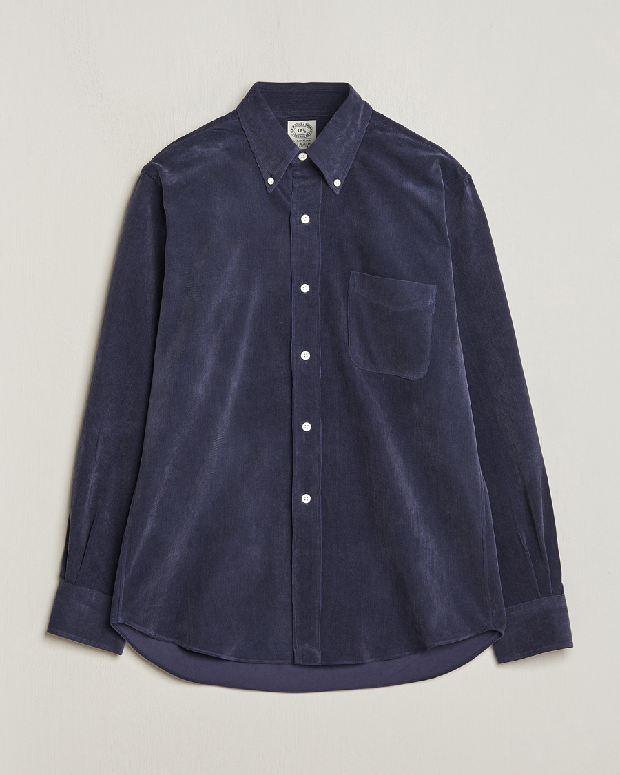Men | Corduroy Shirts | Kamakura Shirts | Vintage Ivy Japanese Corduroy Shirt Navy