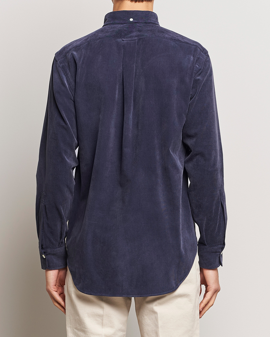 Men | Shirts | Kamakura Shirts | Vintage Ivy Japanese Corduroy Shirt Navy
