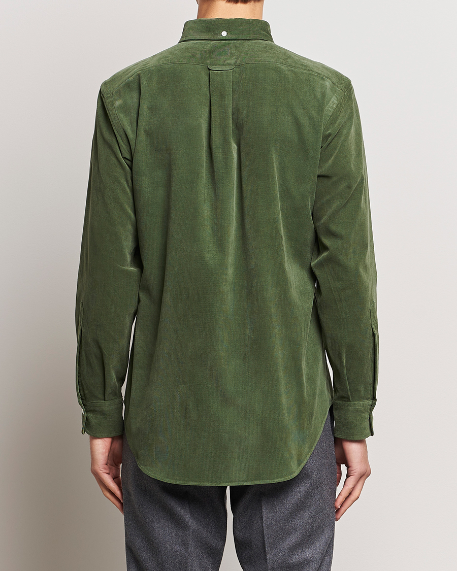 Men | Shirts | Kamakura Shirts | Vintage Ivy Japanese Corduroy Shirt Green
