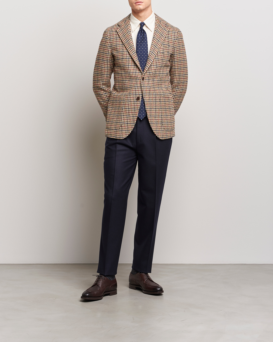 Men | Blazers | Beams F | Harris Tweed Gunclub Check Blazer Brown