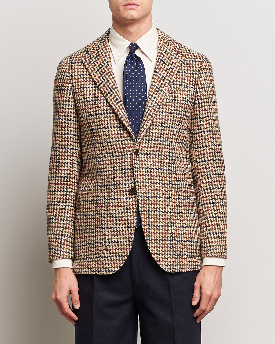 Beams F Harris Tweed Gunclub Check Blazer Brown at CareOfCarl.com