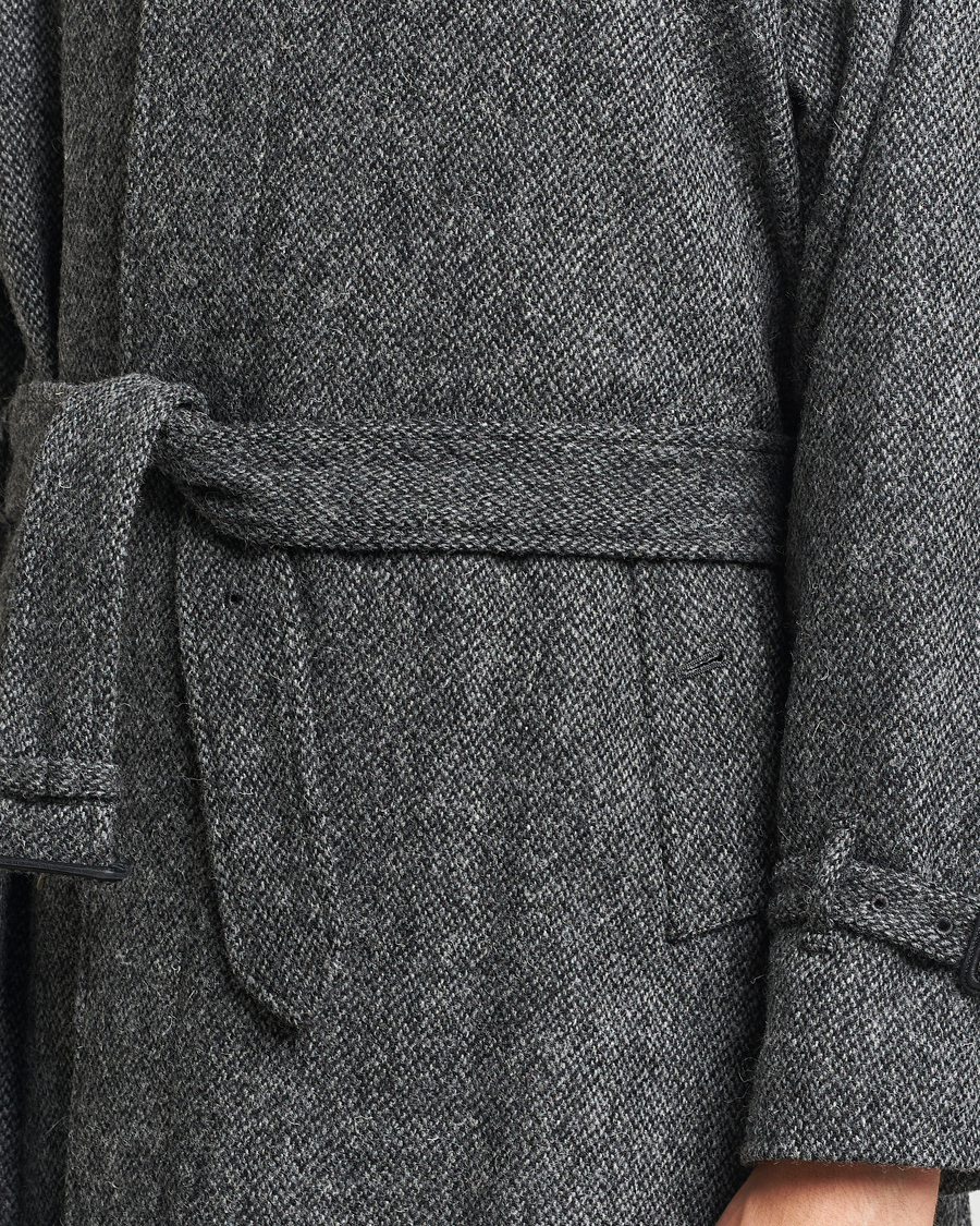 Men | Coats & Jackets | Beams F | Harris Tweed Raglan Coat Dark Grey