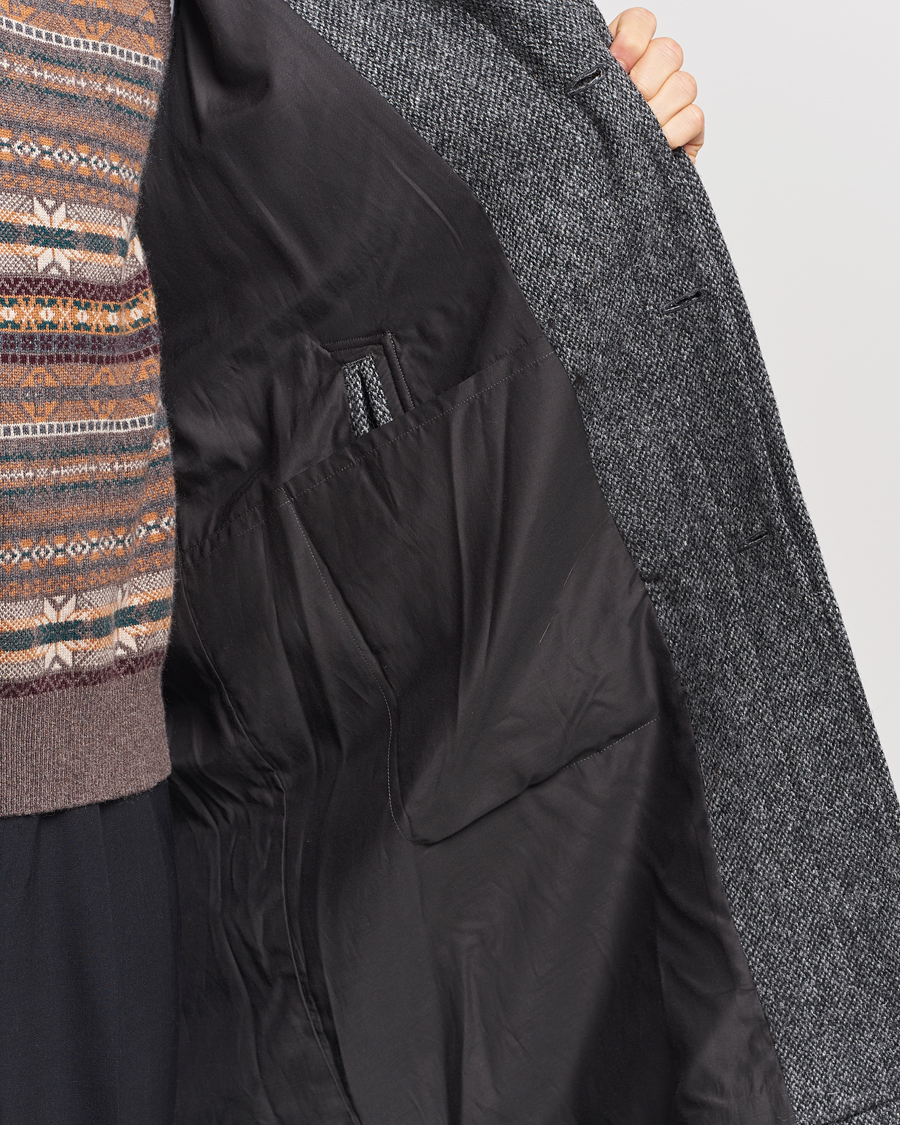 Men | Coats & Jackets | Beams F | Harris Tweed Raglan Coat Dark Grey