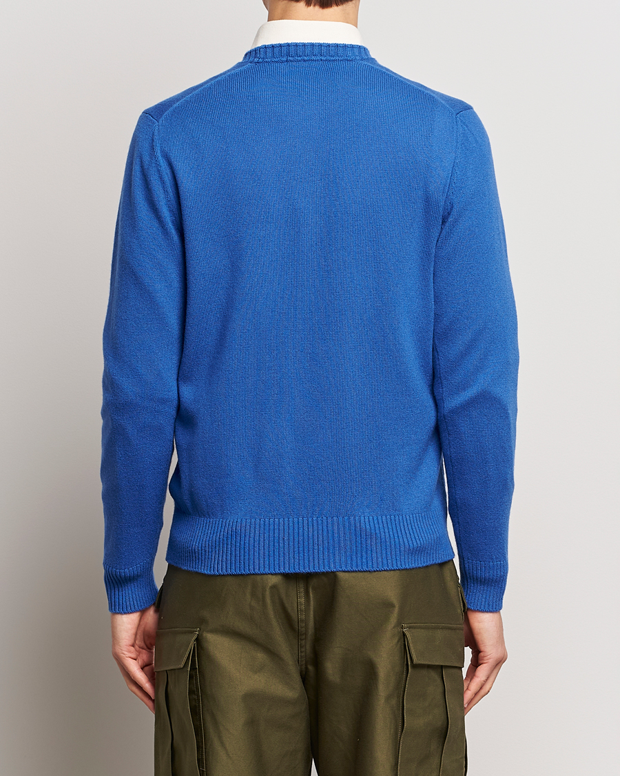 Men | Sweaters & Knitwear | Beams F | Cashmere Crew Neck Jumper Royal Blue