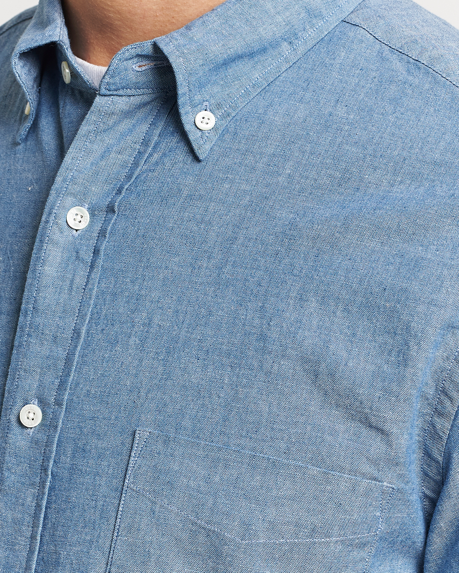 Men | Shirts | BEAMS PLUS | Chambray Button Down Shirt Blue