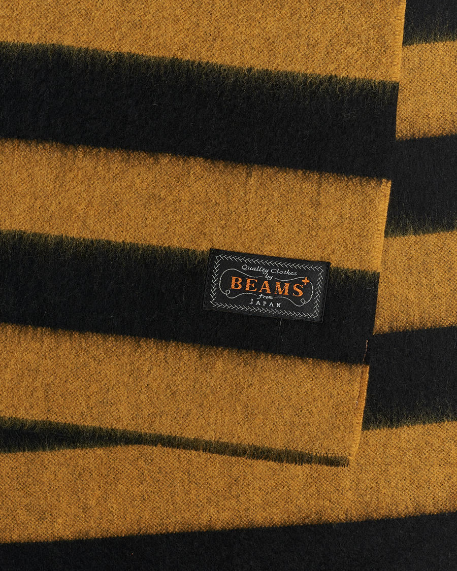 Men | BEAMS PLUS Cashmere Stripe Scarf Black/Yellow | BEAMS PLUS | Cashmere Stripe Scarf Black/Yellow