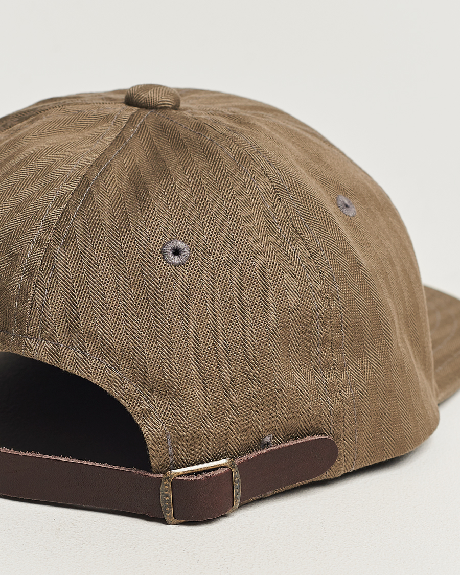 Men | BEAMS PLUS 6 Panel Herringbone Cap Olive | BEAMS PLUS | 6 Panel Herringbone Cap Olive