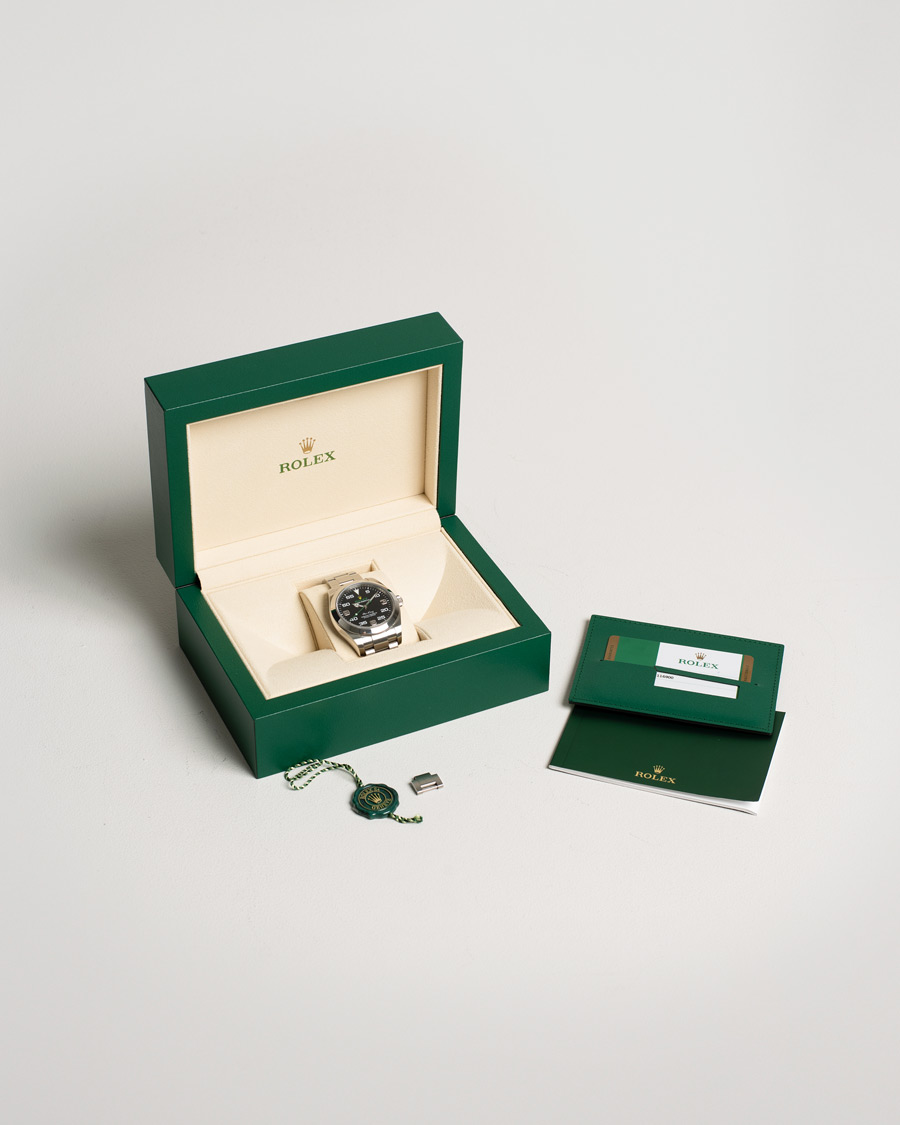 Men | Rolex Pre-Owned Air-King Steel Black 116900 | Rolex Pre-Owned | Air-King Steel Black 116900