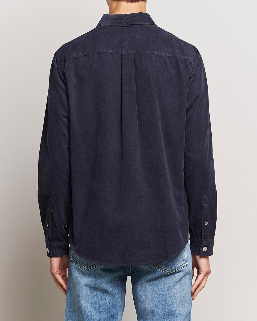 Men | Shirts | FRAME | Douple Pocket Micro Cord Shirt Midnight Blue