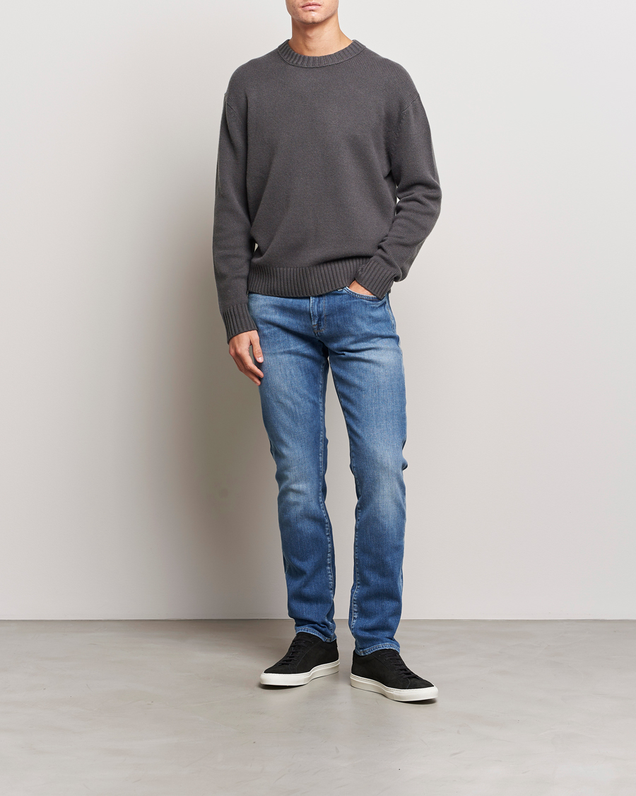 Men | Sweaters & Knitwear | FRAME | Cashmere Sweater Charcoal Grey